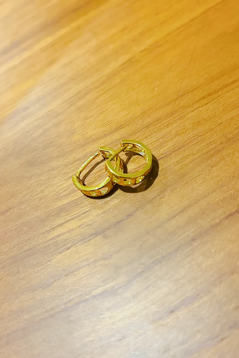 Celeste Gold Hoops