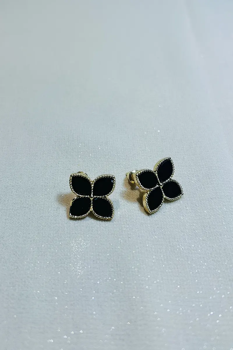 Four Petal Flower Studs