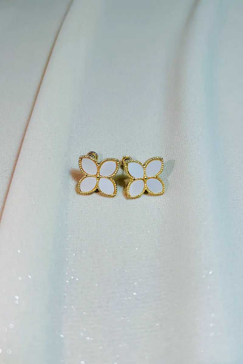 Four Petal Flower Studs