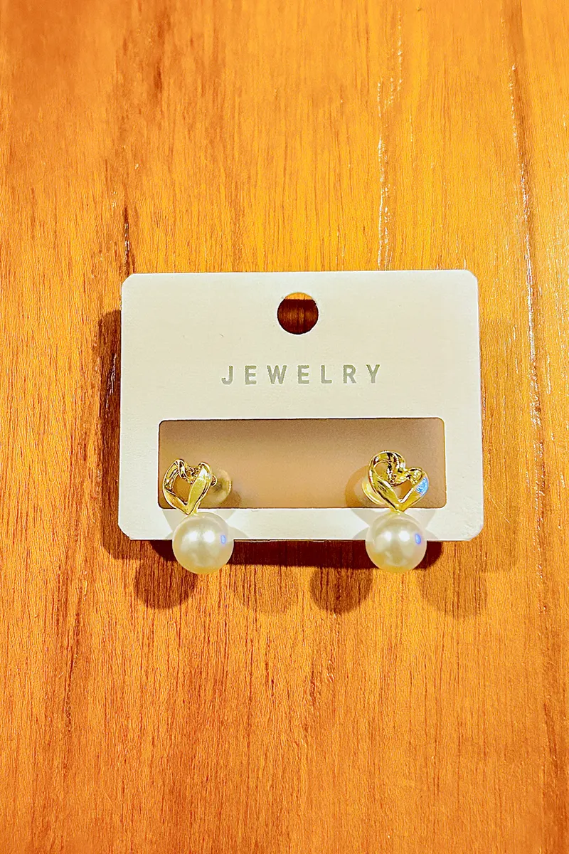 Golden Heart Pearl Drops